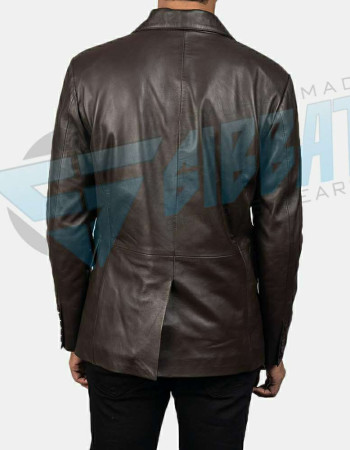 Men Leather Blazer