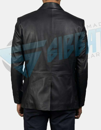 Men Leather Blazer