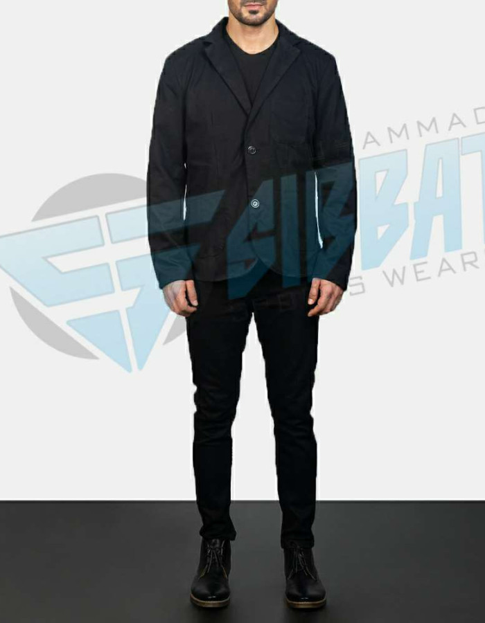 Men Leather Blazer